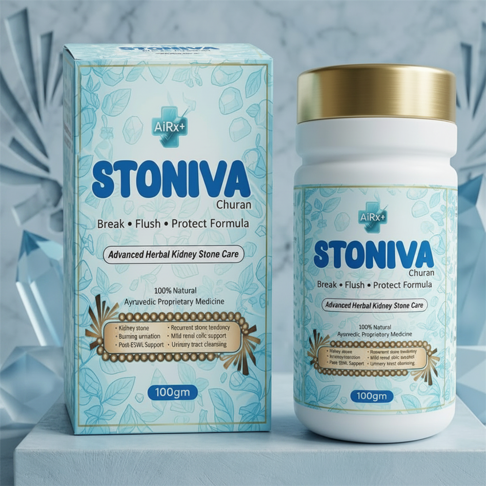 AiRx+ STONIVA Churan - Advanced Herbal Kidney Stone Care (100gm)
