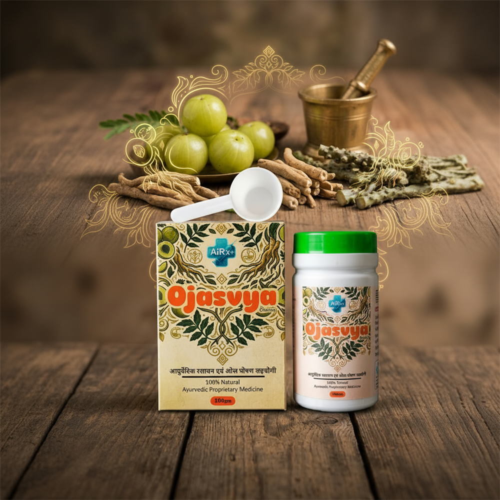AiRx+ Ojasvya Churan - Ayurvedic Energy & Vitality Support for Men | 100g